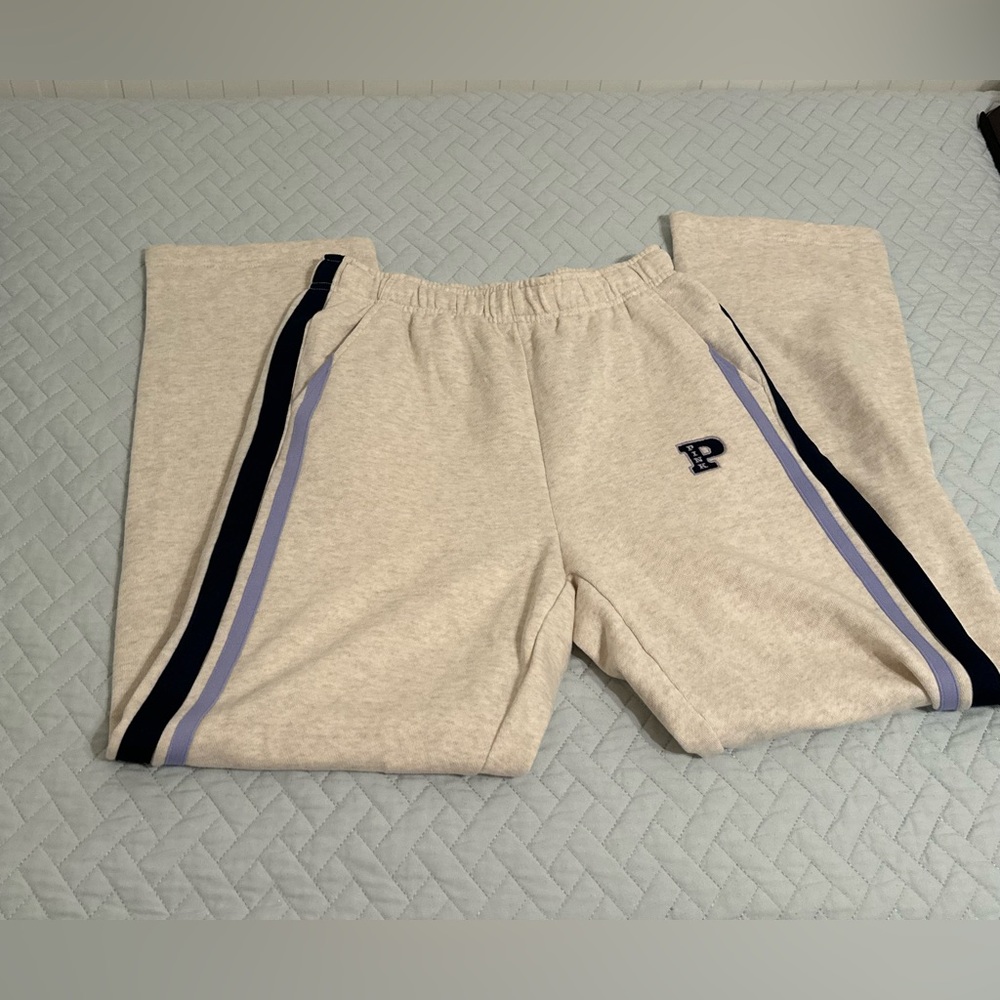 PINK Victoria's Secret Cream Elastic Waist Sweatpants